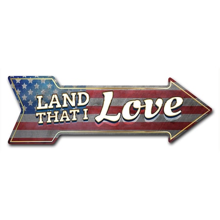 Land That I Love Arrow Decal Funny Home Decor 36in Wide